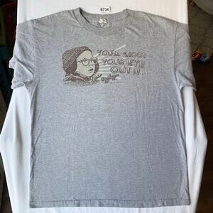 Alstyle Men’s Short Sleeve T-shirt size L, Gray, You’ll Shoot Your Eye Out !!